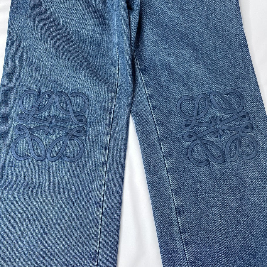 LOEWE Anagram Baggy Blue Jeans Size 42
