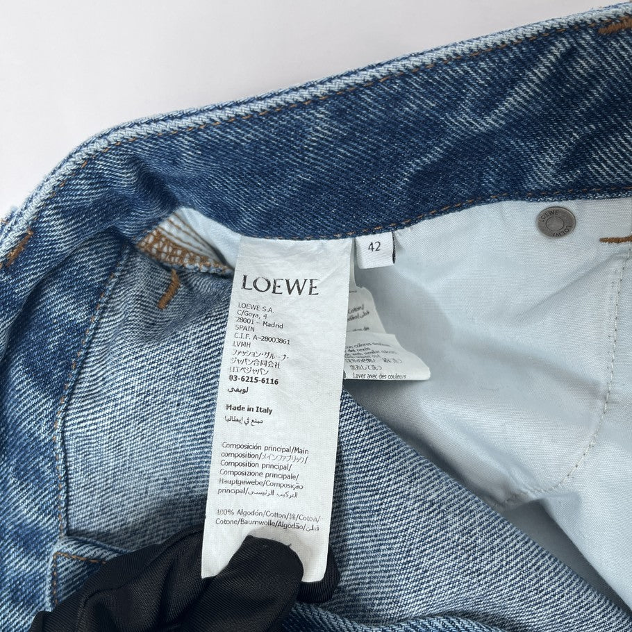 LOEWE Anagram Baggy Blue Jeans Size 42