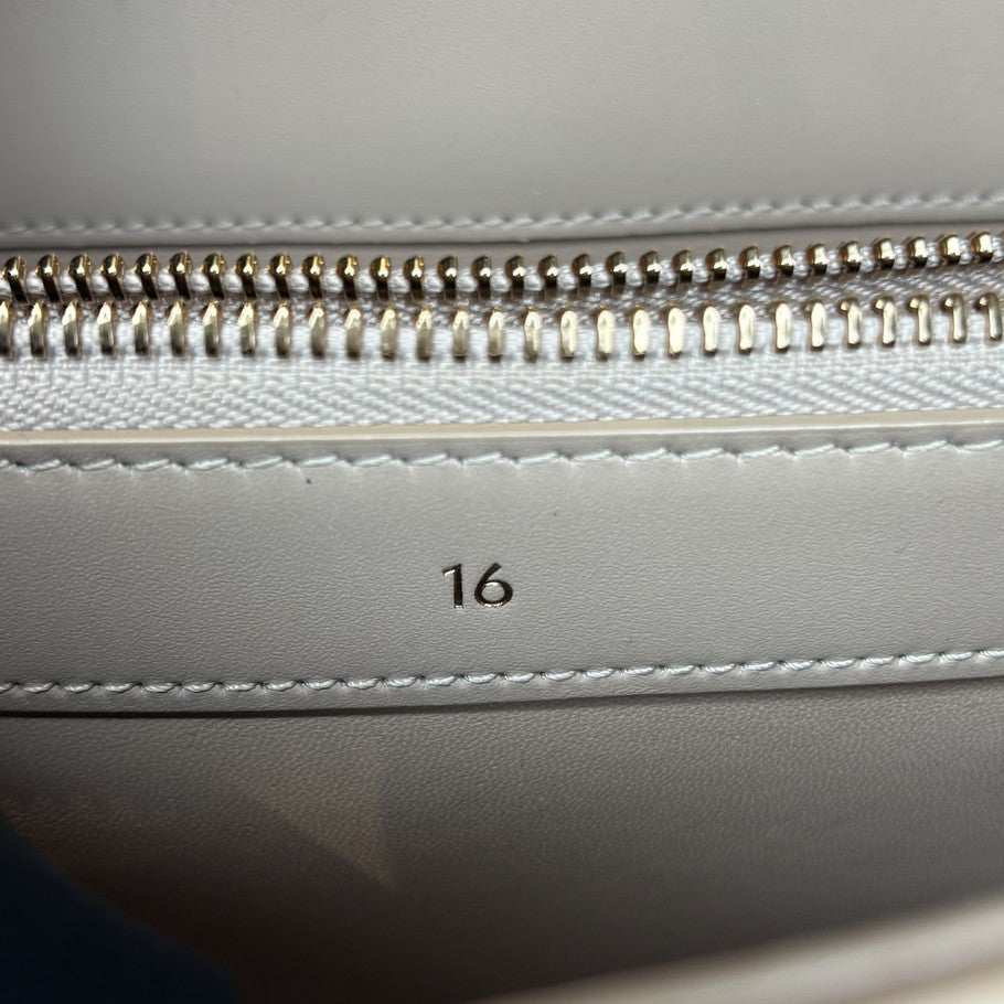 CELINE 16 Small 2-Way Leather Bag Beige Size ONE SIZE