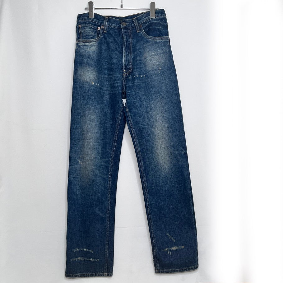 PRADA Washed Distressed Denim Jeans Navy Size 29