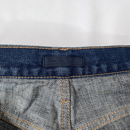 PRADA Washed Distressed Denim Jeans Navy Size 29