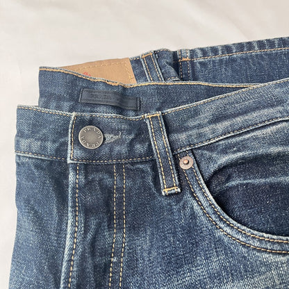 PRADA Washed Distressed Denim Jeans Navy Size 29