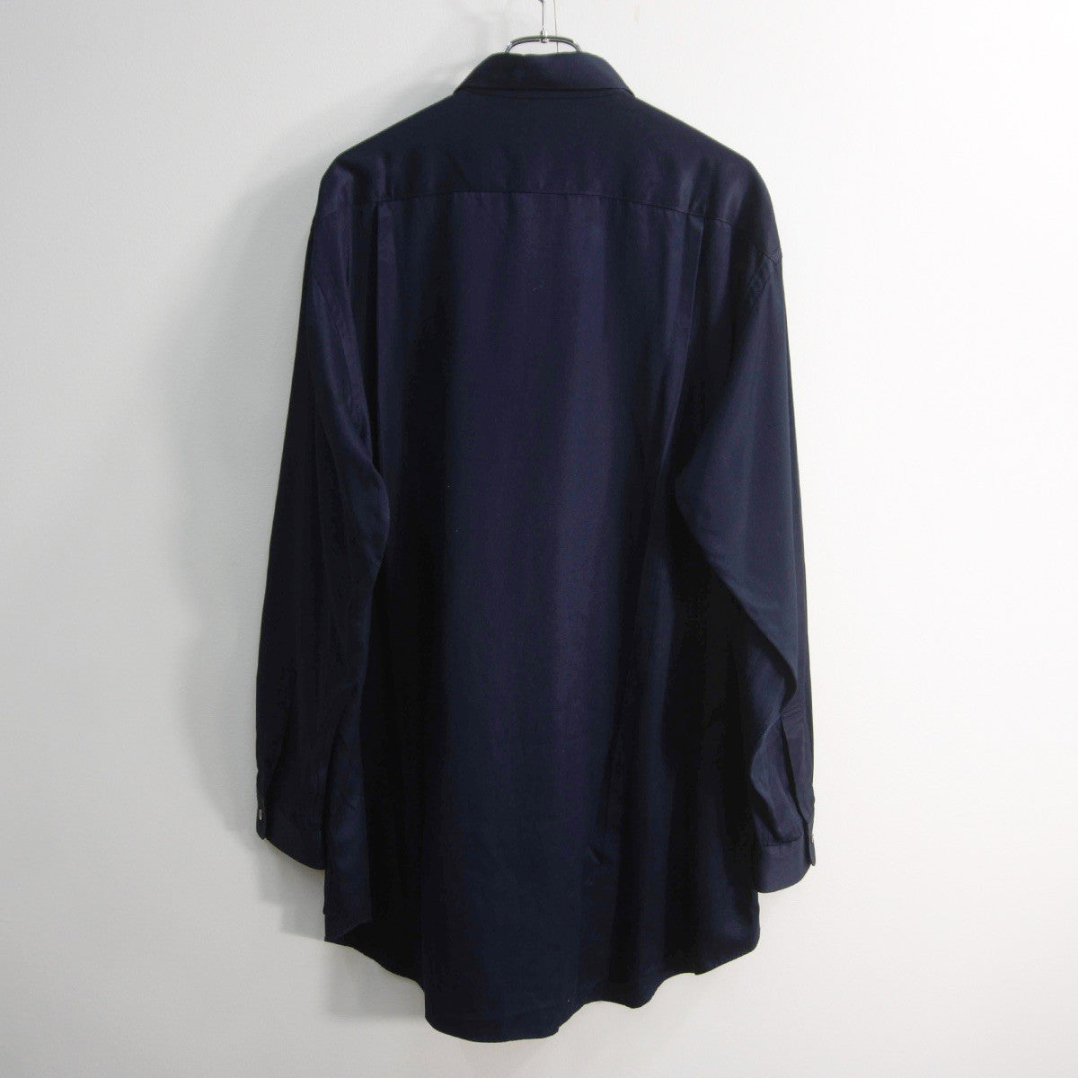 Y's for men Blue Oversized Rayon Long Sleeve Shirt