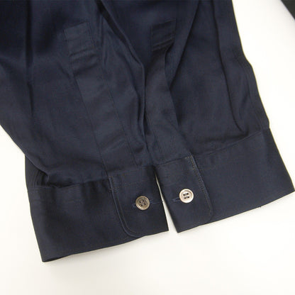 Y's for men Blue Oversized Rayon Long Sleeve Shirt