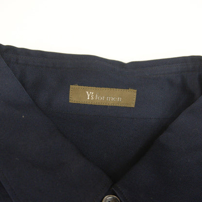 Y's for men Blue Oversized Rayon Long Sleeve Shirt
