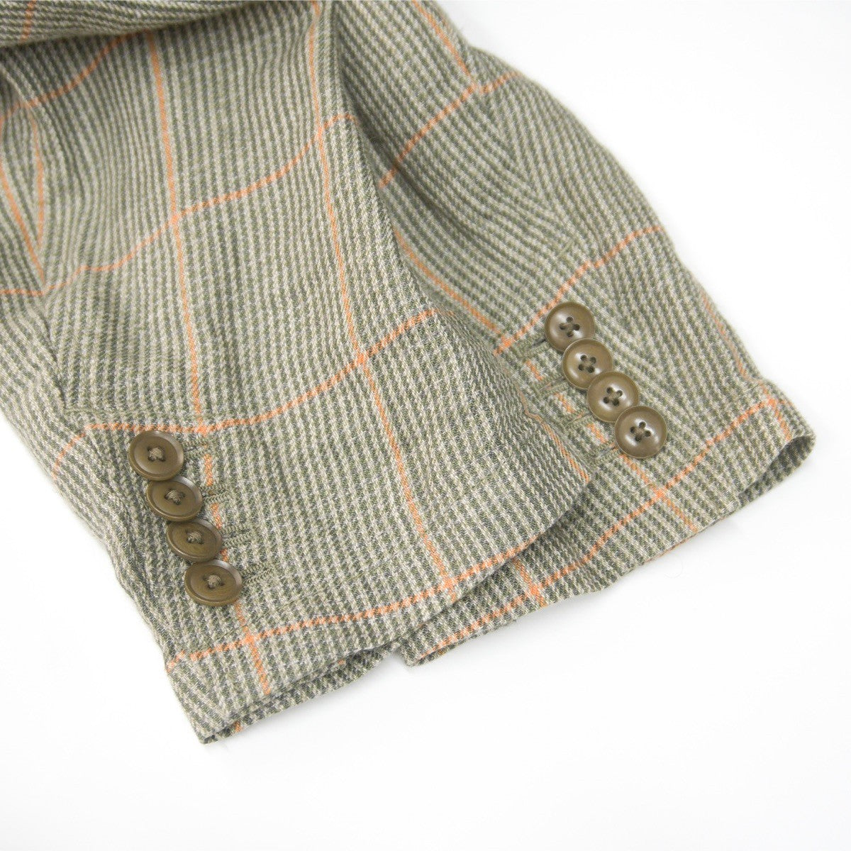 NIGEL CABOURN Linen Check Tailored Jacket Size 50
