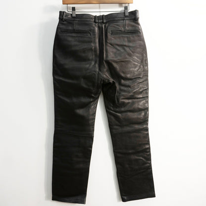 Max Fritz Leather Biker Pants Black Size 48