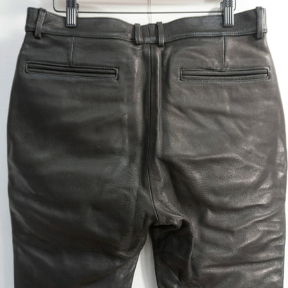 Max Fritz Leather Biker Pants Black Size 48