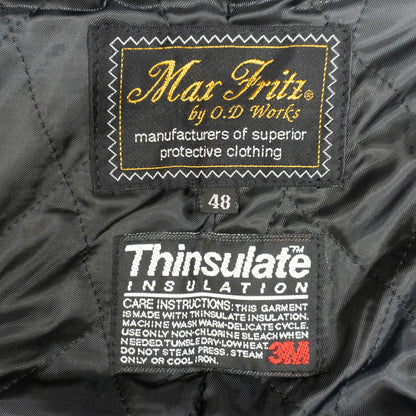 Max Fritz Leather Biker Pants Black Size 48