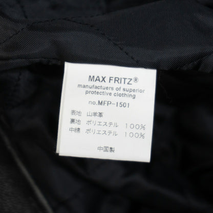 Max Fritz Leather Biker Pants Black Size 48