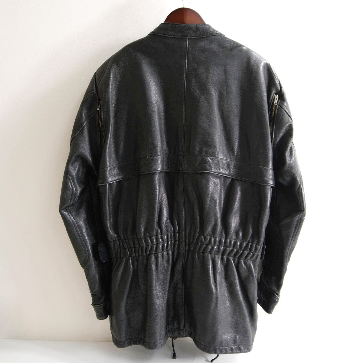 BELSTAFF Black Leather Motorcycle Jacket Size 40