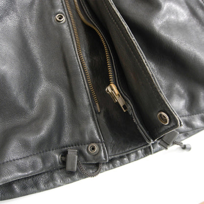 BELSTAFF Black Leather Motorcycle Jacket Size 40