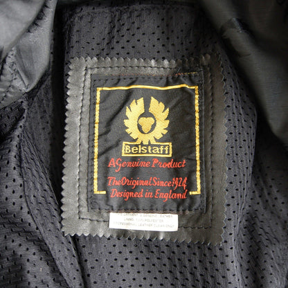 BELSTAFF Black Leather Motorcycle Jacket Size 40