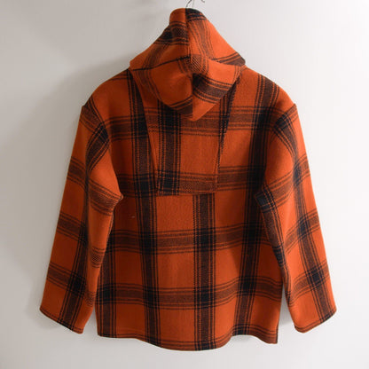 WAREHOUSE Melton Half-Zip Check Jacket Size 38