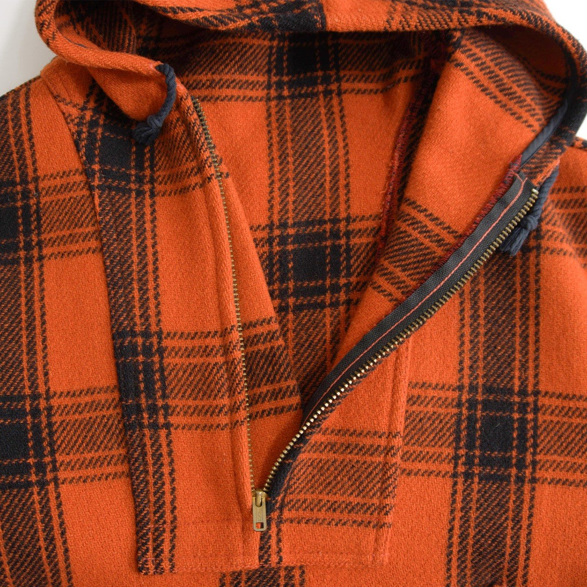 WAREHOUSE Melton Half-Zip Check Jacket Size 38
