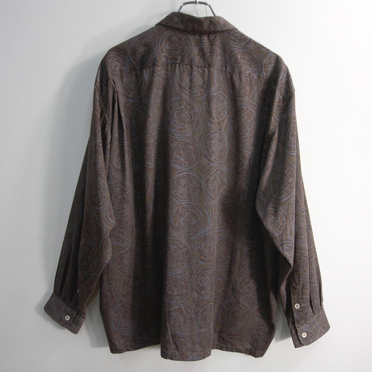 STUSSY 80s USA Made Open Collar Rayon Shirt Size L