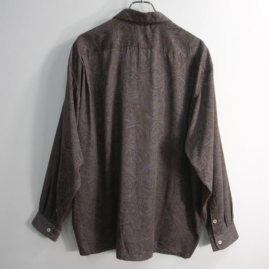 STUSSY 80s USA Made Open Collar Rayon Shirt Size L