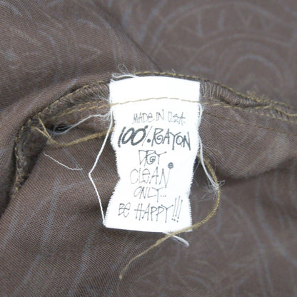 STUSSY 80s USA Made Open Collar Rayon Shirt Size L