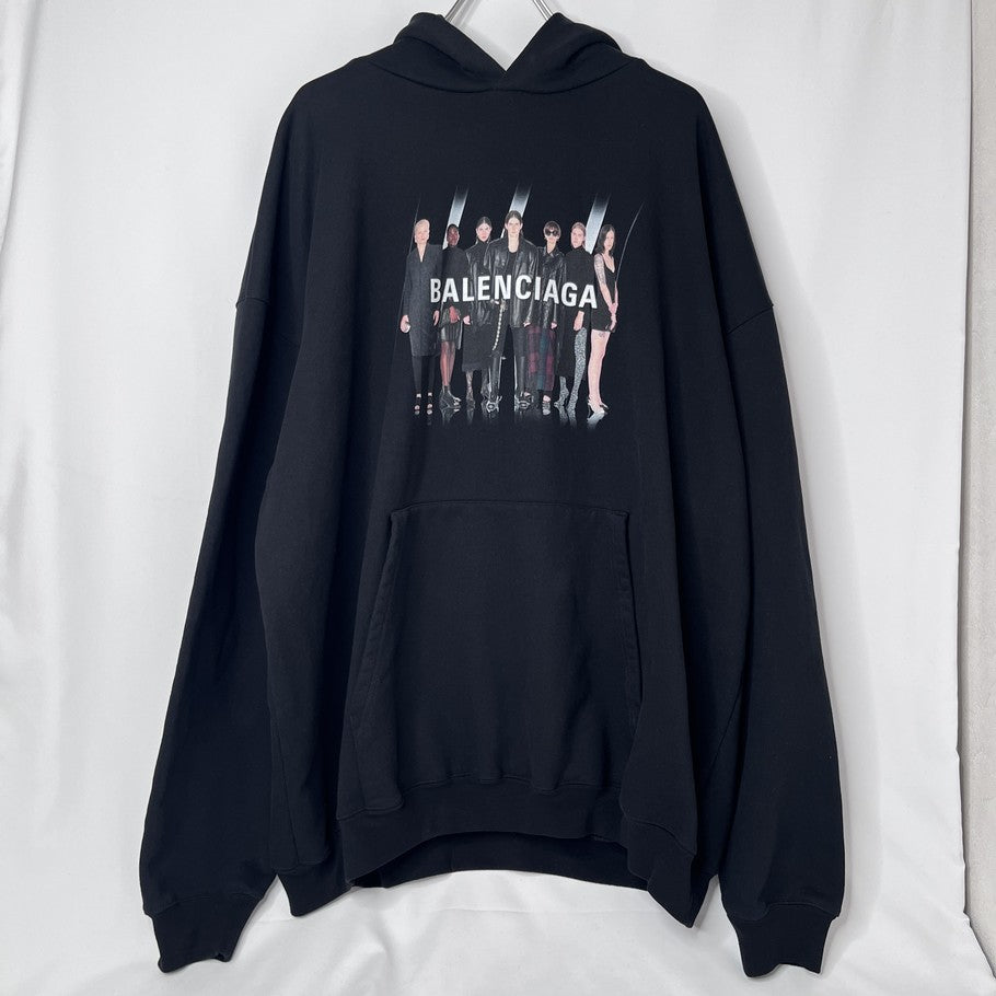 BALENCIAGA Real Balenciaga Pullover Hoodie Black