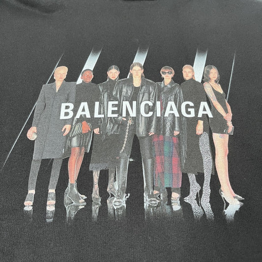 BALENCIAGA Real Balenciaga Pullover Hoodie Black