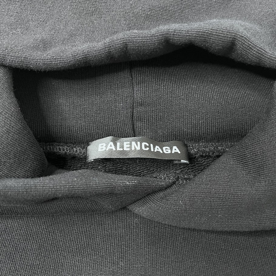 BALENCIAGA Real Balenciaga Pullover Hoodie Black