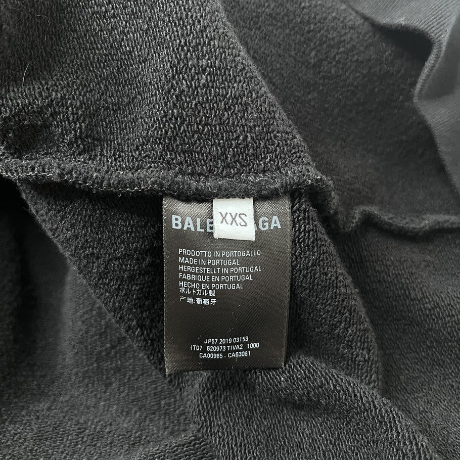 BALENCIAGA Real Balenciaga Pullover Hoodie Black