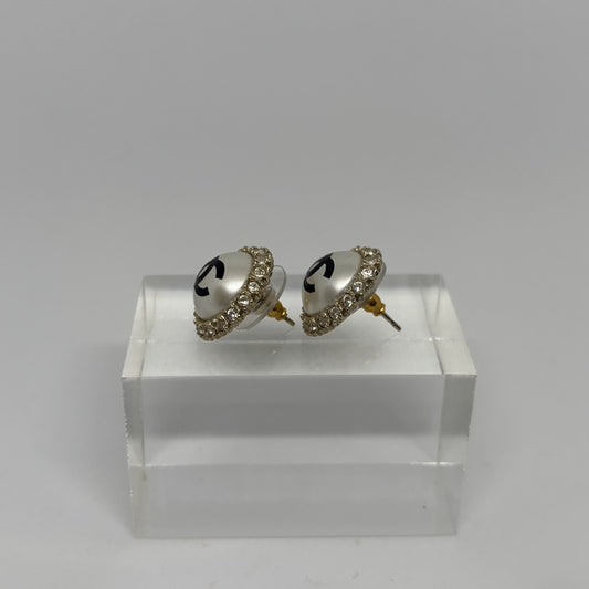 CHANEL CC Faux Pearl Earrings Gold A20P Size ONE SIZE