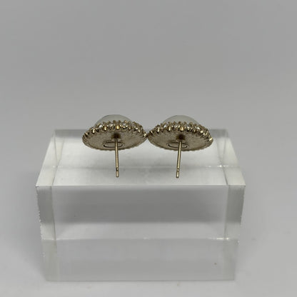 CHANEL CC Faux Pearl Earrings Gold A20P Size ONE SIZE