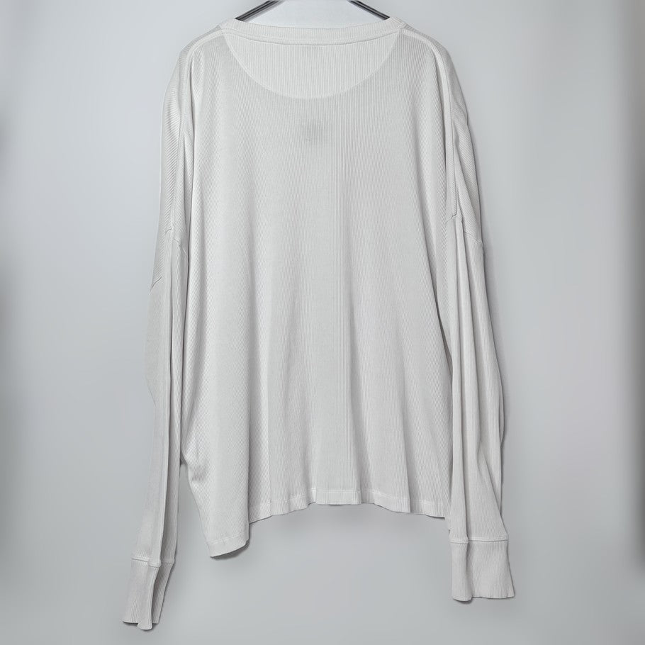 LOEWE Oversized Fit Cotton Long Sleeve T-Shirt White Size L