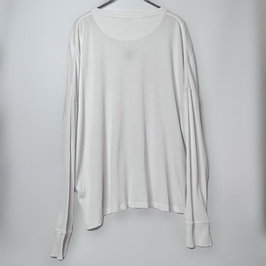 LOEWE Oversized Fit Cotton Long Sleeve T-Shirt White Size L