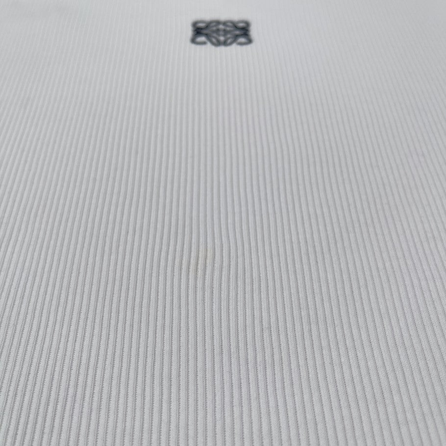 LOEWE Oversized Fit Cotton Long Sleeve T-Shirt White Size L