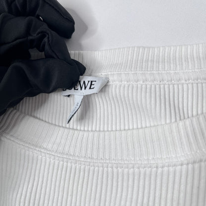 LOEWE Oversized Fit Cotton Long Sleeve T-Shirt White Size L