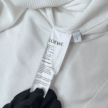 LOEWE Oversized Fit Cotton Long Sleeve T-Shirt White Size L