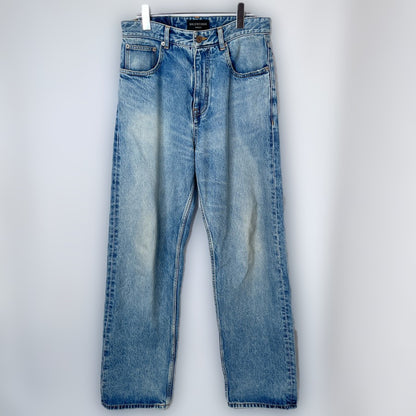 BALENCIAGA Baggy Unisex Light Blue Cotton Jeans