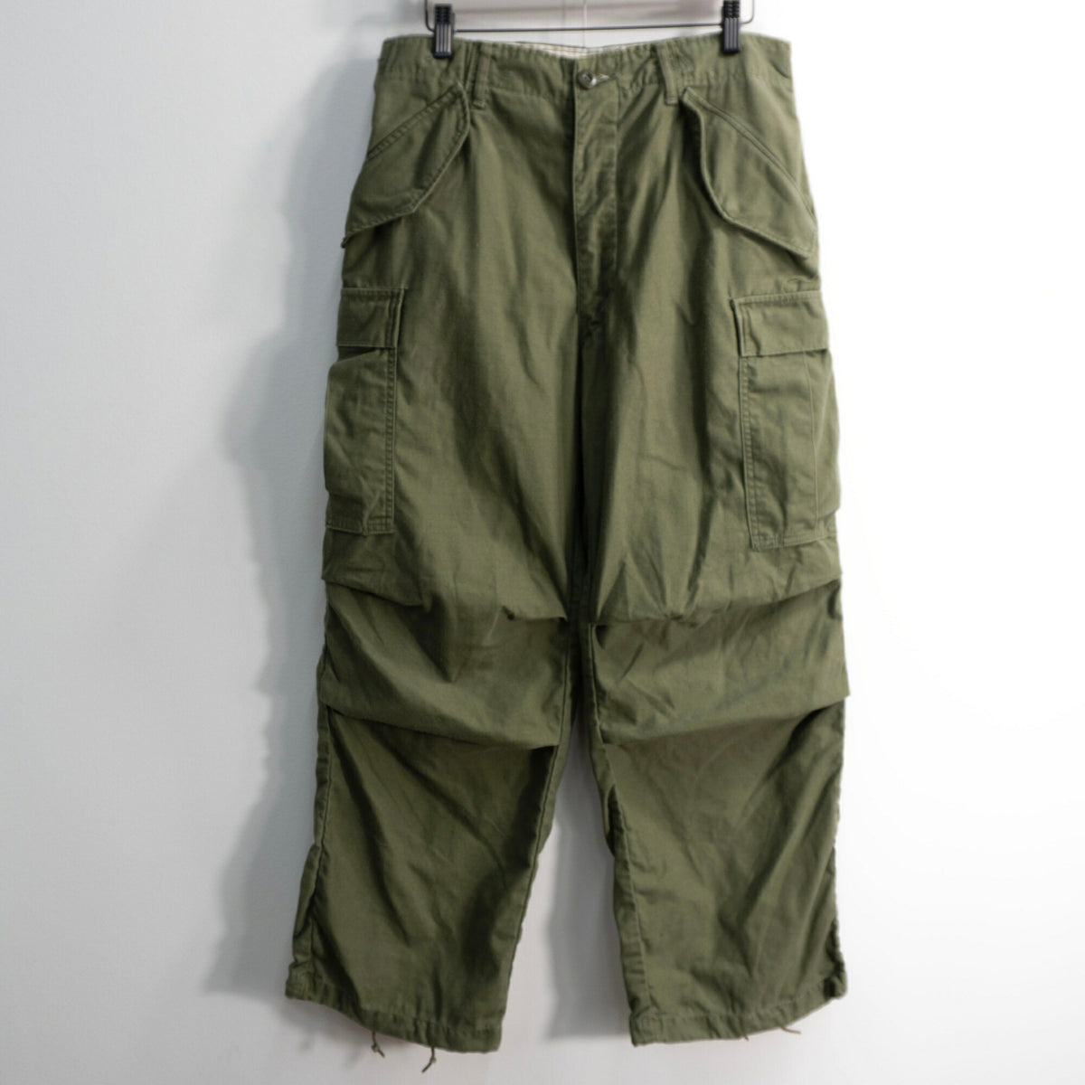 US ARMY 60s M-65 Aluminum Zip Cargo Pants Size SMALL-REGULAR