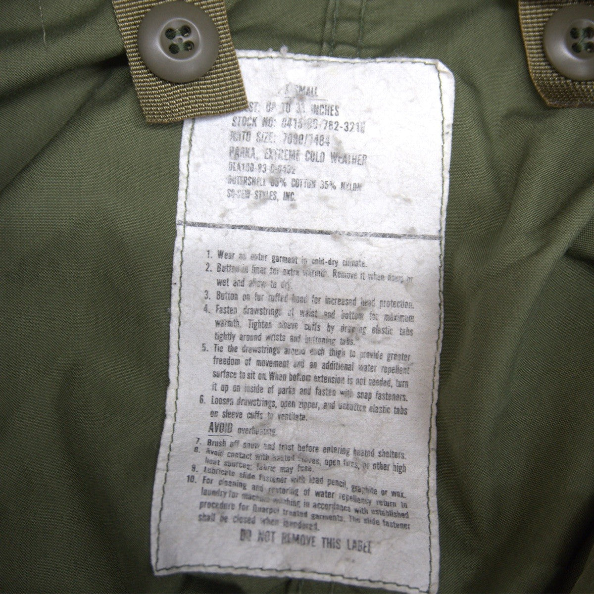 US ARMY 80s M-65 Fishtail Mod Coat Size XS