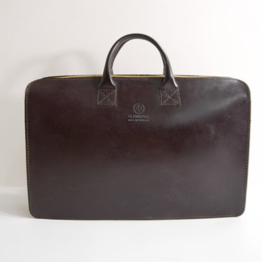GLENROYAL Bridle Leather Briefcase Brown Bag