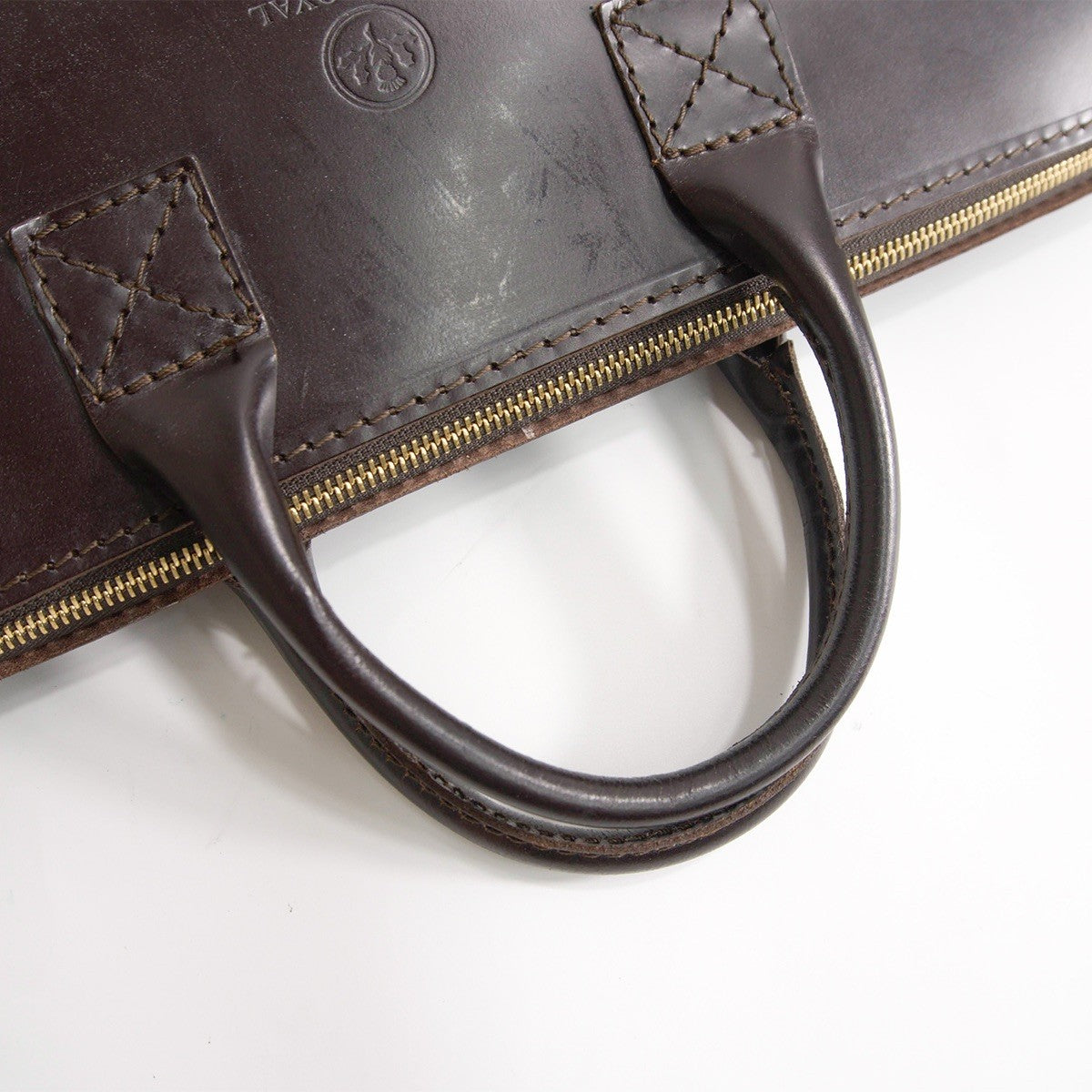 GLENROYAL Bridle Leather Briefcase Brown Bag