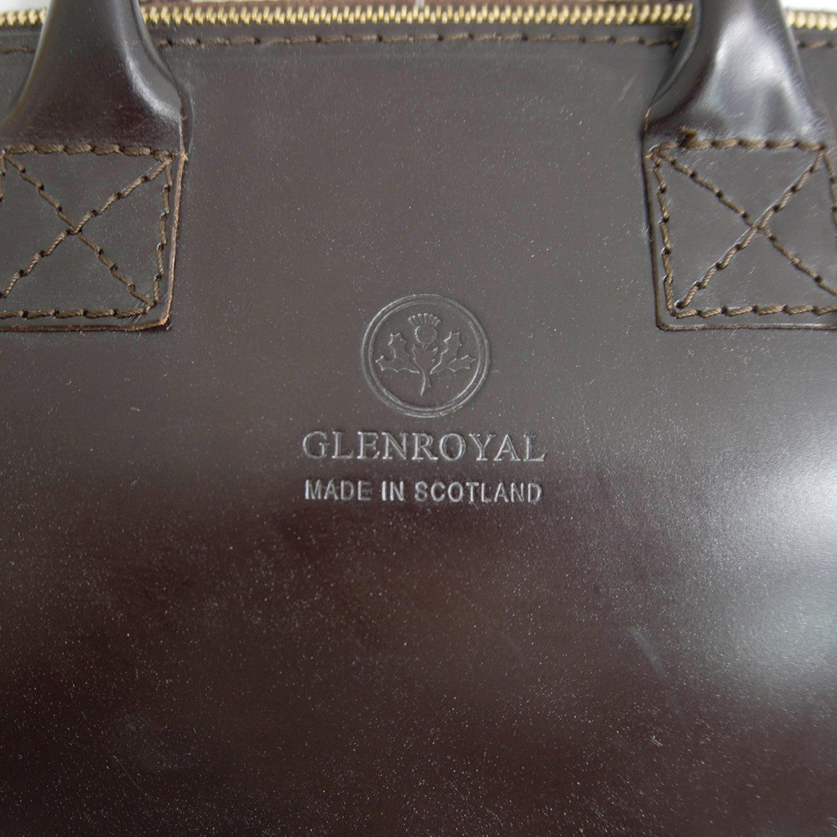 GLENROYAL Bridle Leather Briefcase Brown Bag