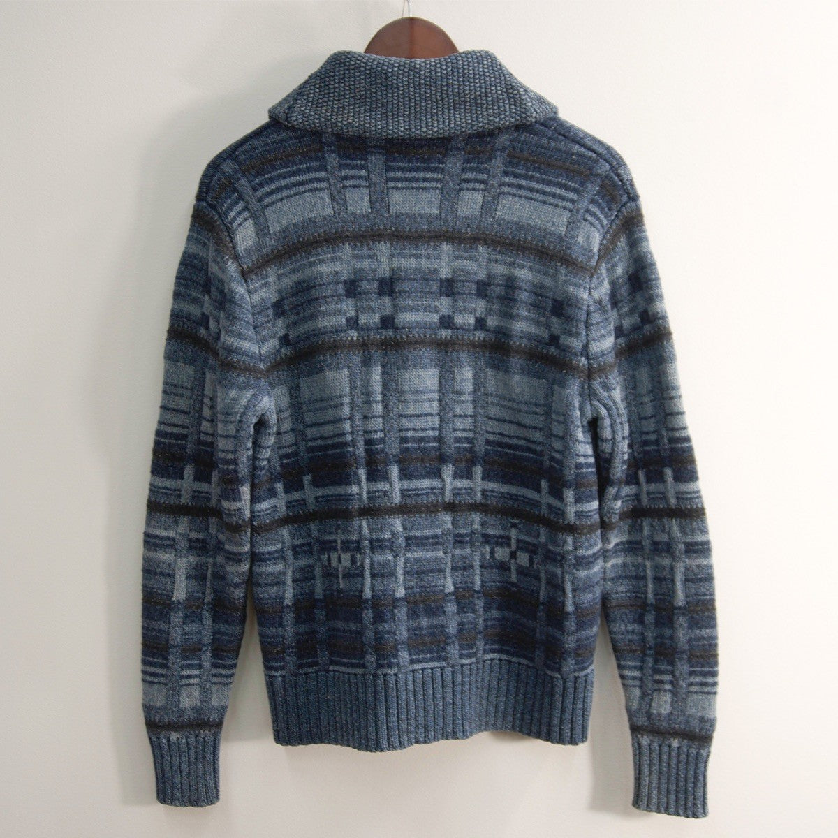 RRL Indigo Cotton Blend Shawl Collar Cardigan Size M