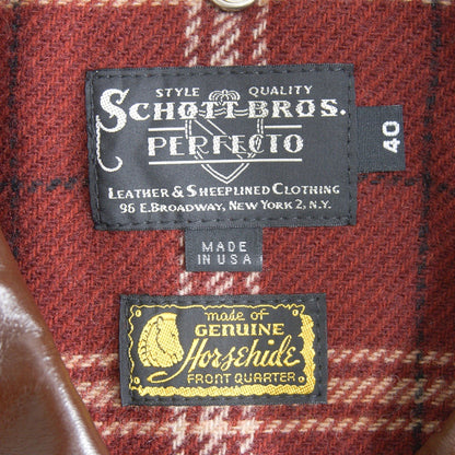SCHOTT Special Horsehide One Star Rider Jacket Size 40