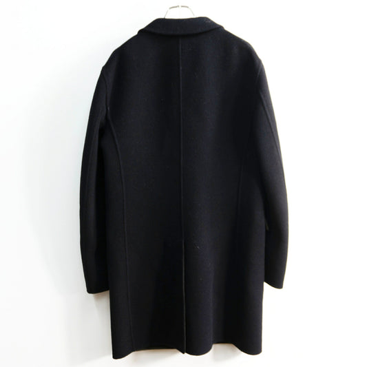JIL SANDER FW16 Melton Wool Chesterfield Coat Black Size 50