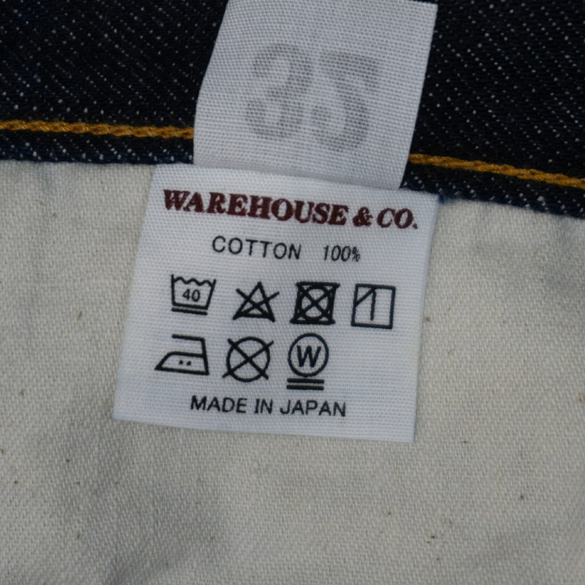 Denime WAREHOUSE Collab Lot.224 Dark Indigo Jeans Size 32×32