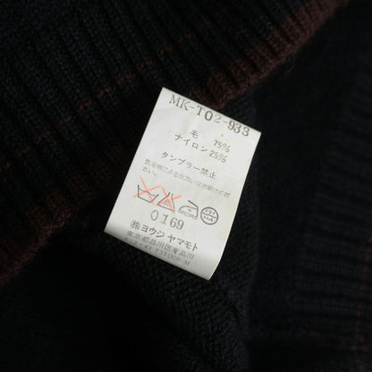 Y's for men Black Sleeve Panel Knit Sweater Size 3