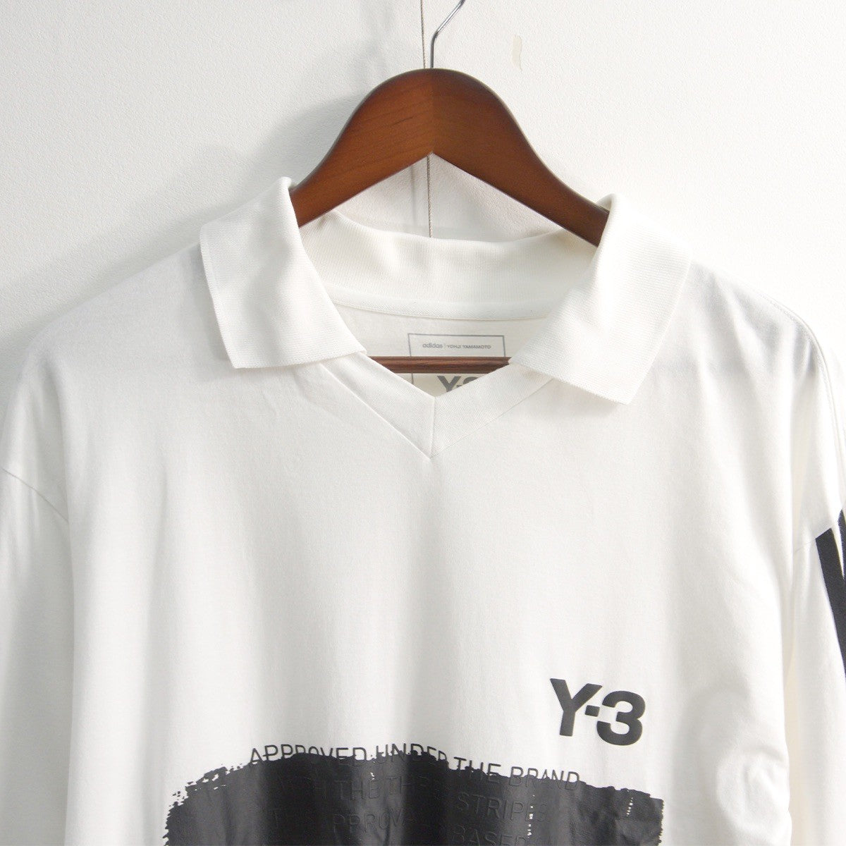 YOHJI YAMAMOTO Y-3 GFX Logo Long Sleeve T-Shirt White Size L