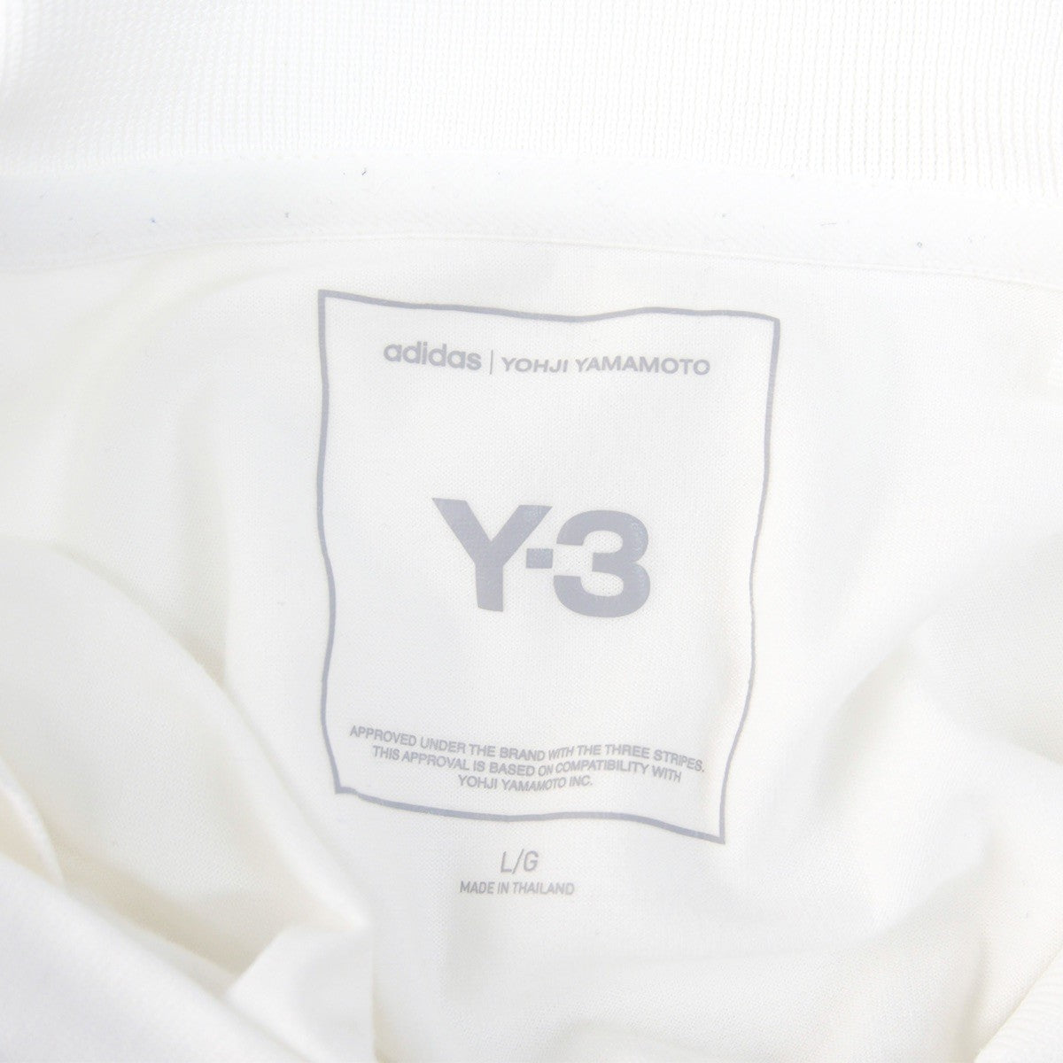 YOHJI YAMAMOTO Y-3 GFX Logo Long Sleeve T-Shirt White Size L