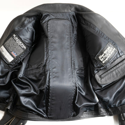 KADOYA Battle Suit Leather Jacket Black