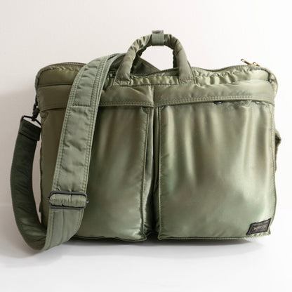 PORTER Tanker Sage Nylon 3-Way Briefcase Bag