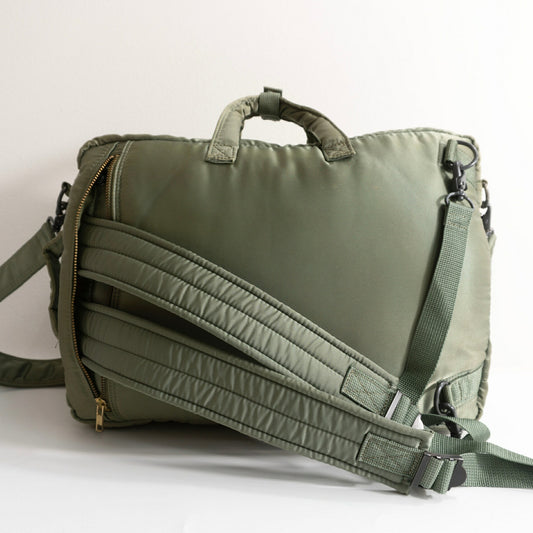 PORTER Tanker Sage Nylon 3-Way Briefcase Bag