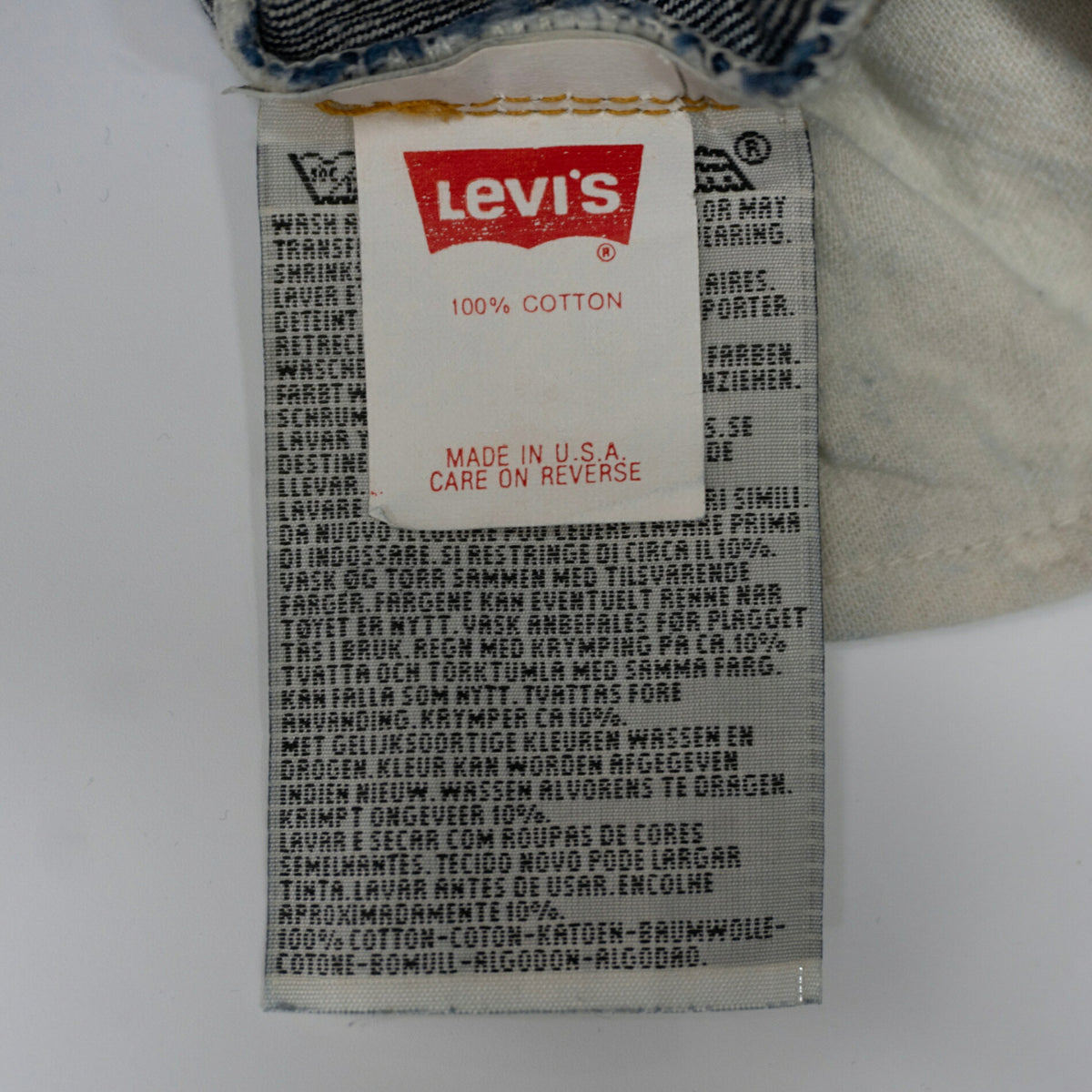 LEVI'S Valencia Made 201XX Big E Denim Jeans Size 34×30